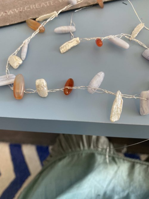 Lori Cranson's Fire and Ice Crocheted Necklace - , Contemporary Wire Jewelry, Crocheting, Continue this pattern 